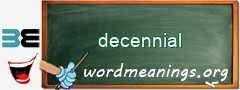 WordMeaning blackboard for decennial
